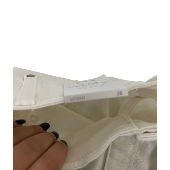 Zara Womens The ZW Jeans EU 38 US 6 Tailored Wide Leg White Denim 5474/043 NWT - Picture 5 of 12